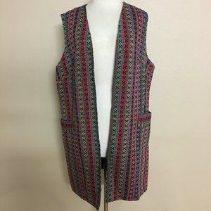 Ample togs vintage rainbow long vest
